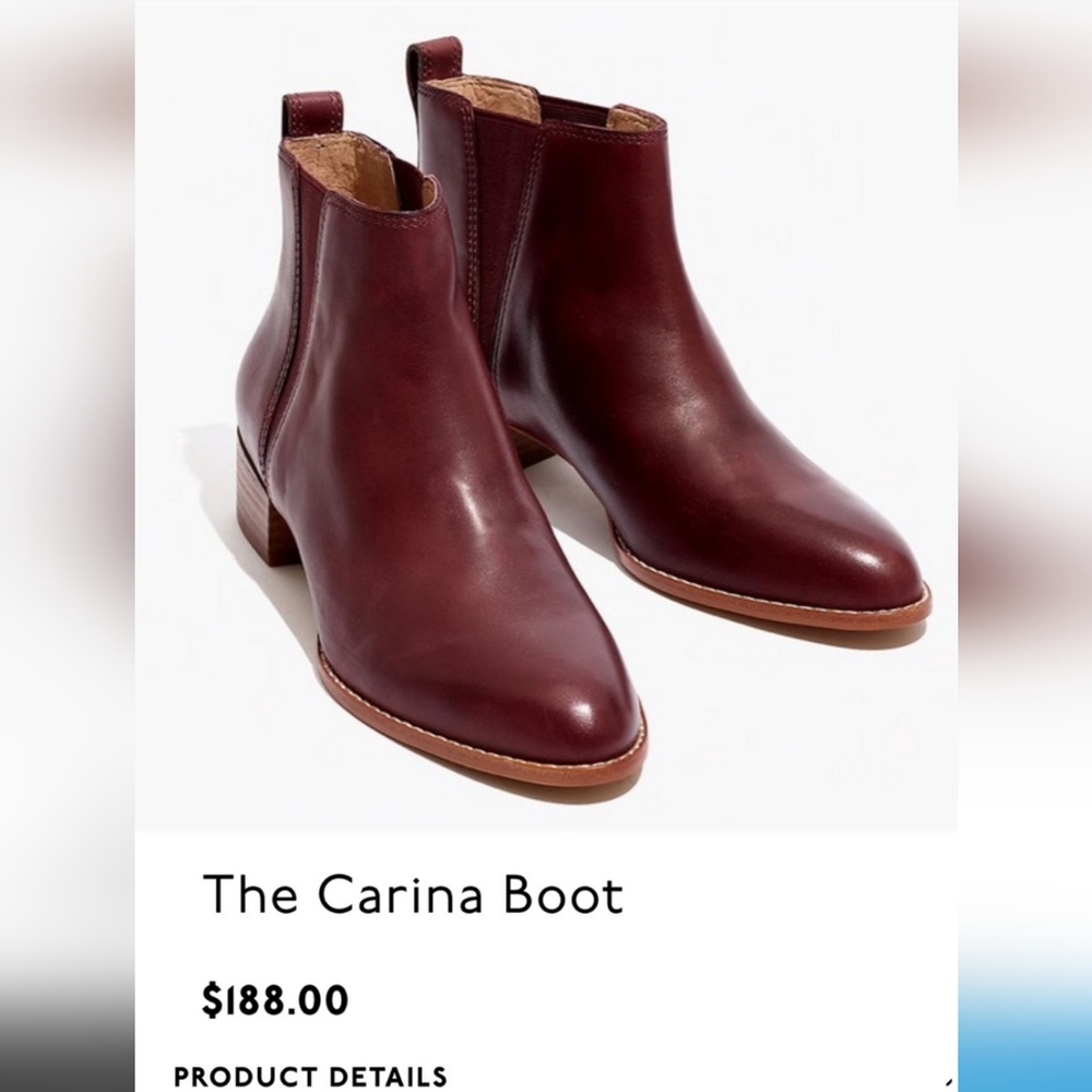 Madewell Carina Chelsea boot dark Cabernet
